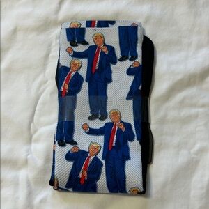 Rock Em Donald Trump Dancing Graphic Long Socks NWT